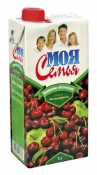Cherry And Apple Nectar "Vishnyovo-Yablochniy Sok", 1 litre