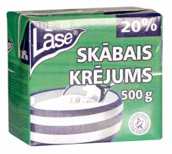 Sour Cream "Smetana Lase", 20% fat, 500g