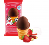 Ice Cream With Strawberry & Rhubarb In Chocolate 200ml