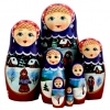 Matrioshka "Avtorskaia", 16 cm, 7 pieces,