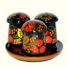 Wooden Set for Spices, Hohloma, hand-made